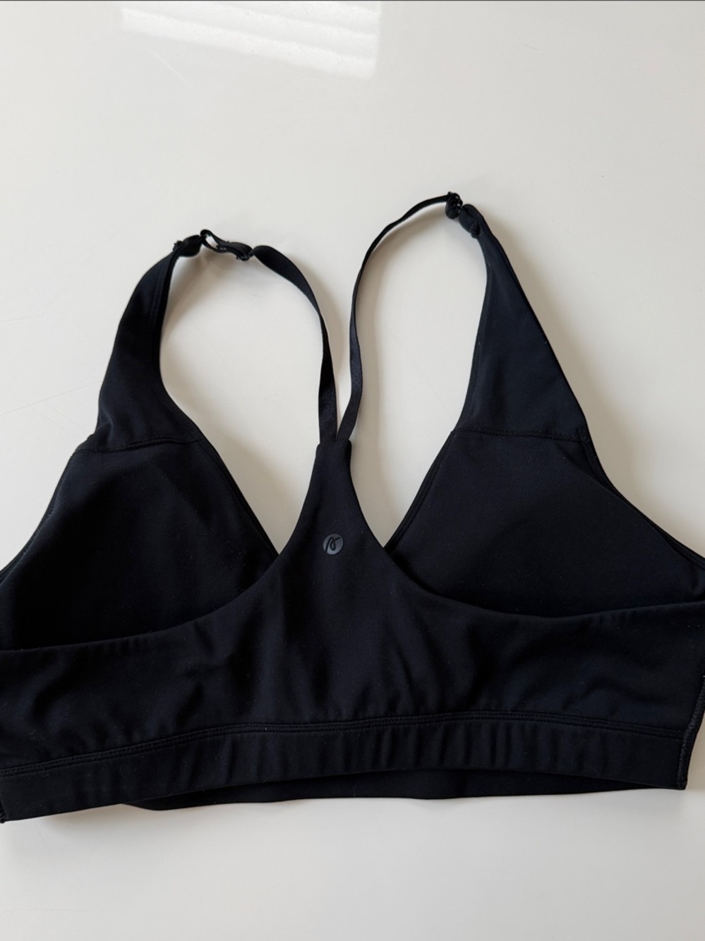 AYBL Black V-Neck Seamless Racerback Sports Bralette - Picture 4 of 7